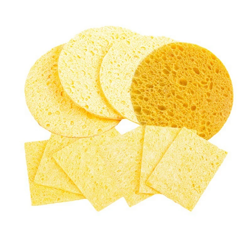 ABJI-Soldering Iron Tip High Temperature Resistants Sponge Yellow Cleaning Sponge Cleaning Sponge