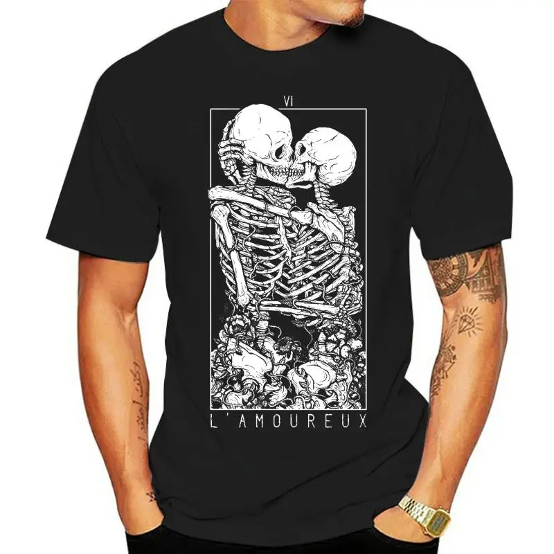 Skeleton T Shirt The Lovers T-Shirt Summer XXX Tee Shirt Short-Sleeve Men Graphic Awesome 100 Percent Cotton Tshirt