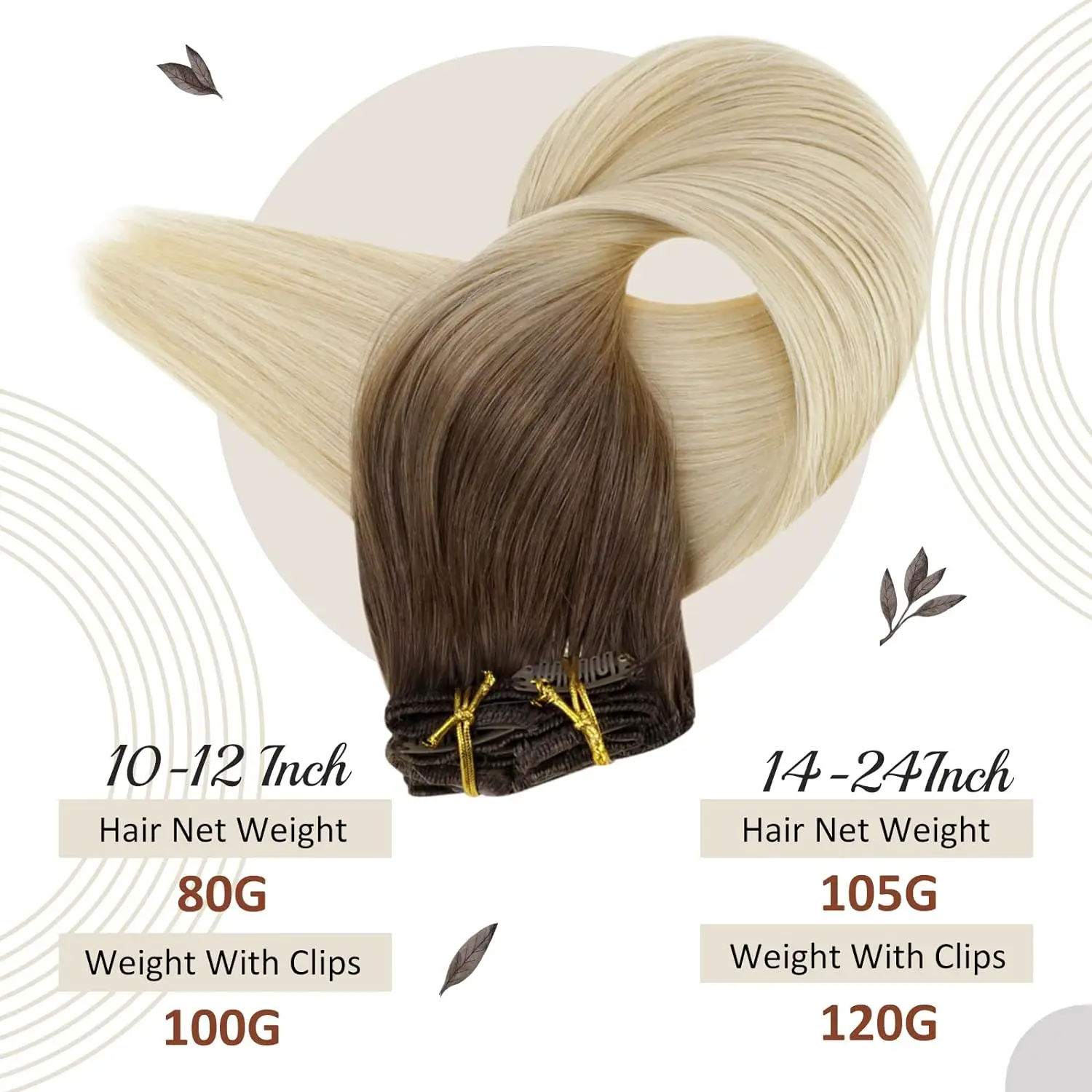 Full Shine ekstensi rambut manusia klip dalam ekstensi rambut Balayage 7 buah 120g rambut sambungan ganda rambut manusia untuk wanita