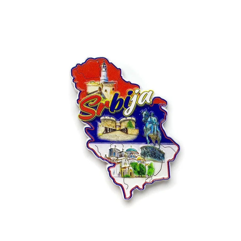 

Serbia Cultural Tourism Hot-Selling Tourist Souvenir Scenery Crafts New Personalized Creative Refrigerator Magnets