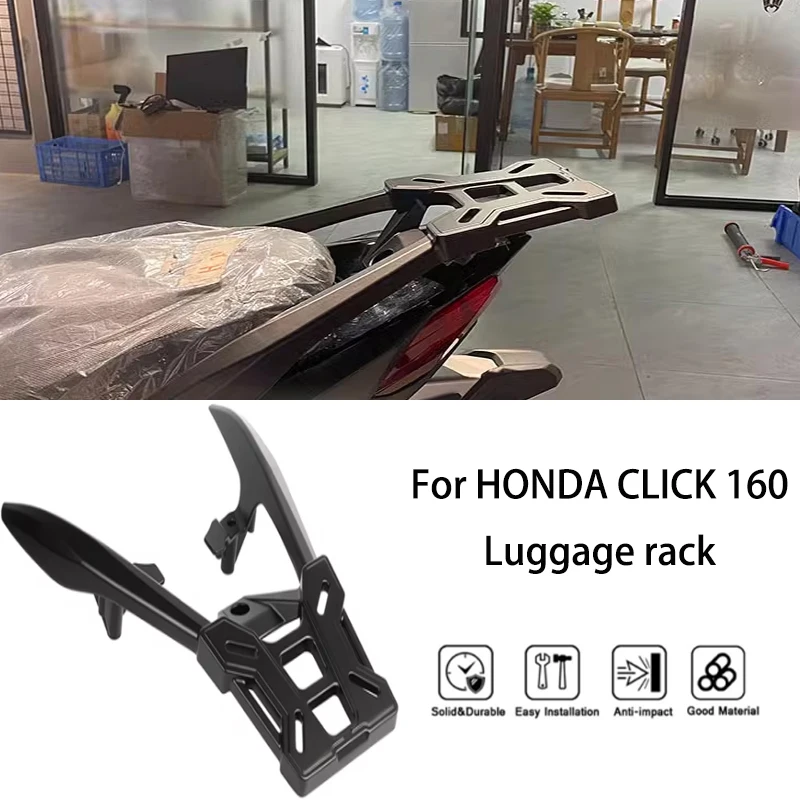 MTKRACING For HONDA CLICK 160 2022-2024 Motorcycle modified luggage rack carbon steel tailstock kit