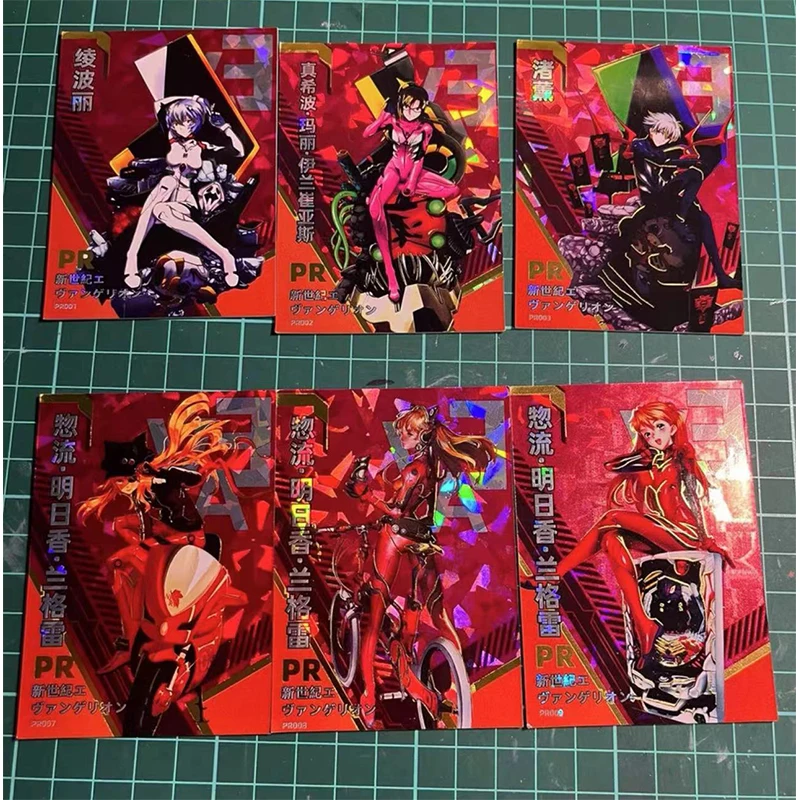 Anime EVA NEON GENESIS EVANGELION Ayanami Rei Asuka Langley Soryu Mari Makinami Illustrious collection card Entertainment toys