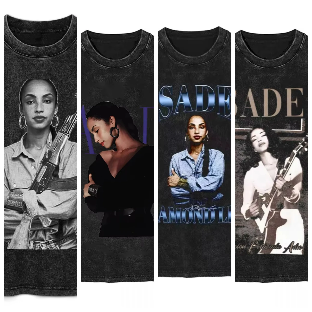 

SADE Y2K Винтажная уличная одежда в стиле Харадзюку, негабаритная стираная футболка, готические повседневные свободные топы в стиле хип-хоп, женская футболка Real Casa Tennis Club