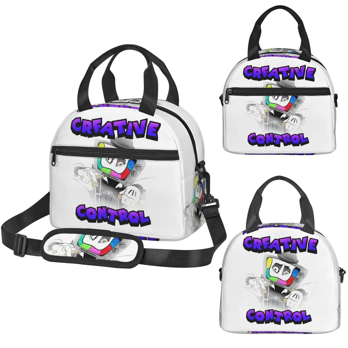 Creative Control (Mr. Puzzles) (Transparent Version) Insulated Lunch Bag for Women Office Cooler Thermal Box Tote Lunch Boxes
