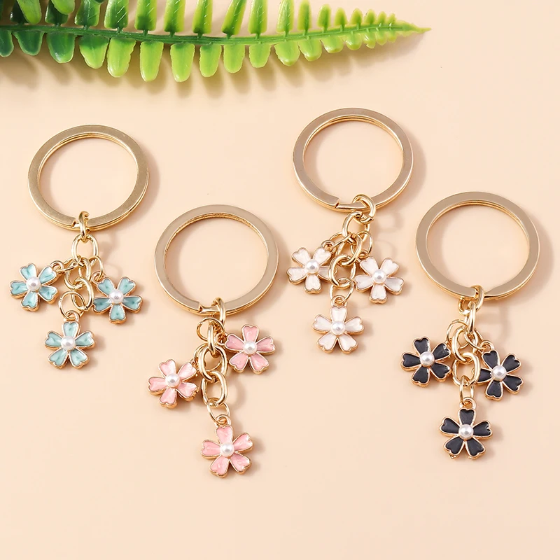 Modische Blumen-Herz-Schlüsselanhänger, Souvenir-Geschenke für Frauen und Männer, Autoschlüssel, Handtaschen- und Geldbörsenanhänger, DIY-Schmuckzubehör – Detail 24