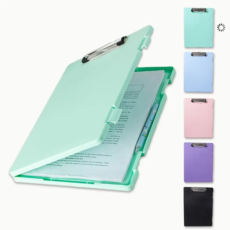 

Durable A4 Plastic File Organizer - Sealed Document Storage Box with Sturdy Clip, Multi-Purpose for Office/ Home/ School
