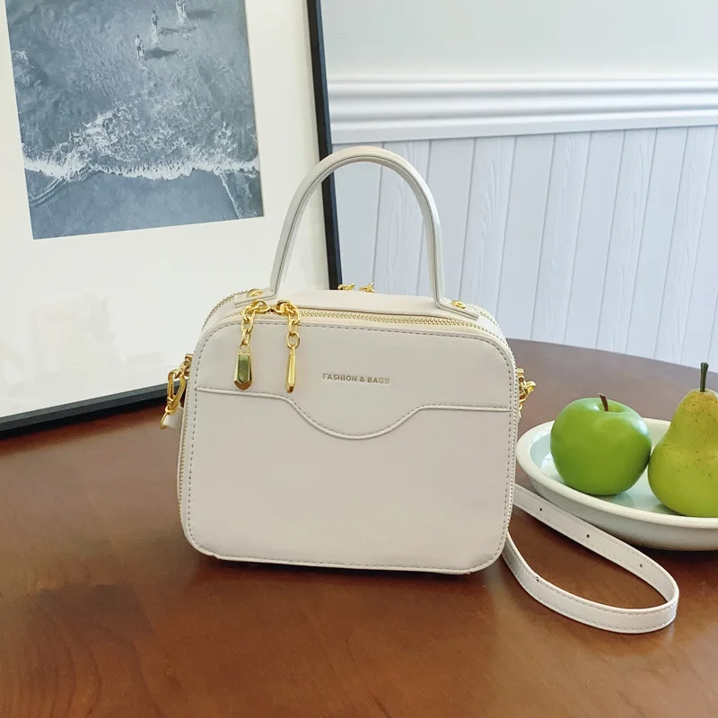

2025 Structured Mini Crossbody, Quilted Vegan Leather & Adjustable Chain for Effortless French Capsule Wardrobe