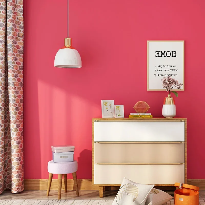 

Утолщенные нетканые однотонные обои для спальни, гостиной, свадебной комнаты, полного телевидения, фоновой стены, обои с кармином