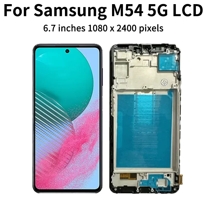 6.7\'\'Super AMOLED For Samsung M54 LCD Display With Frame For Samsung M54 5G Display M546B M546B/DS LCD Replacement