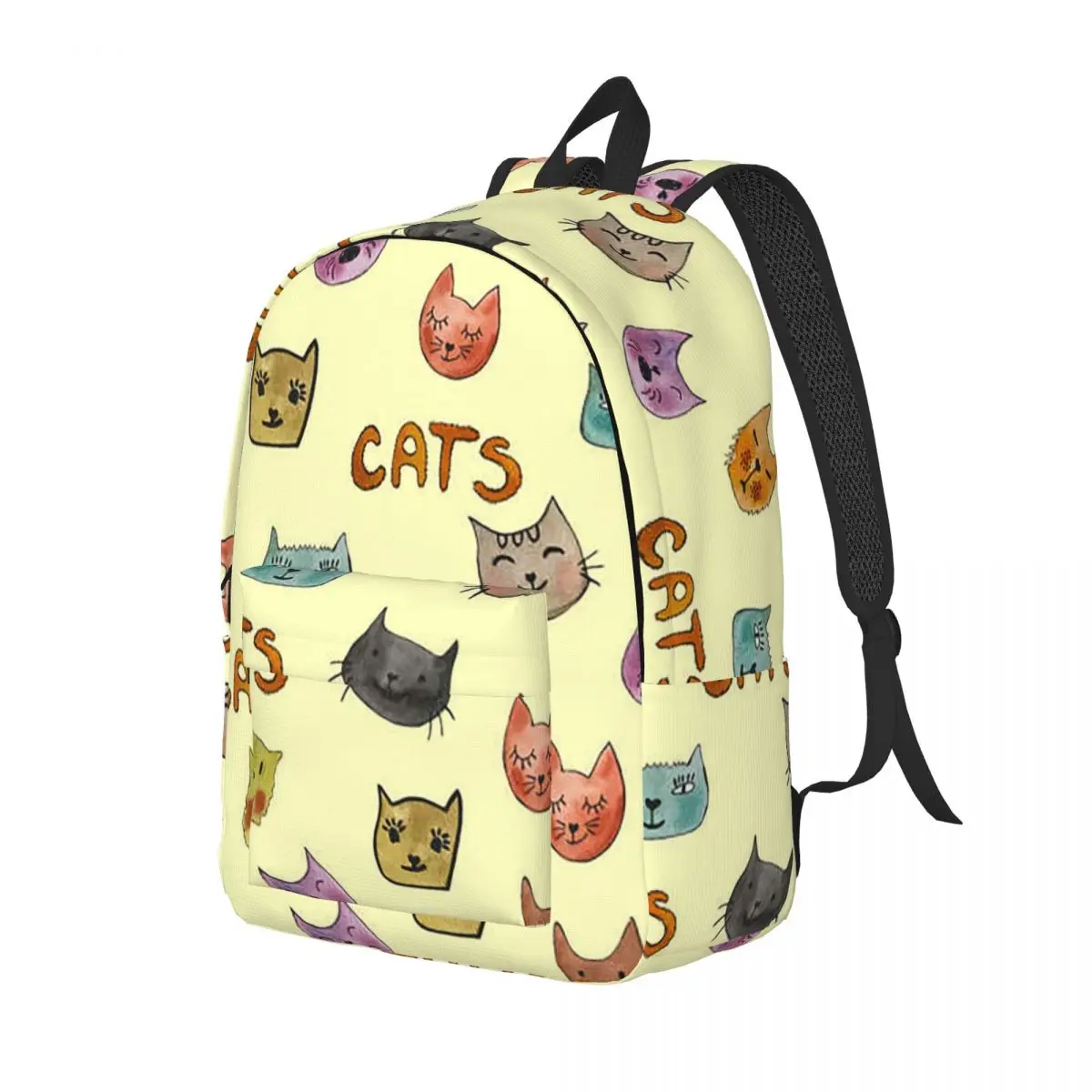 Mochila de gato dos desenhos animados para meninos e meninas, Bookbag da escola do estudante Daypack Animal, Kindergarten Primary Bag, Travel Bag