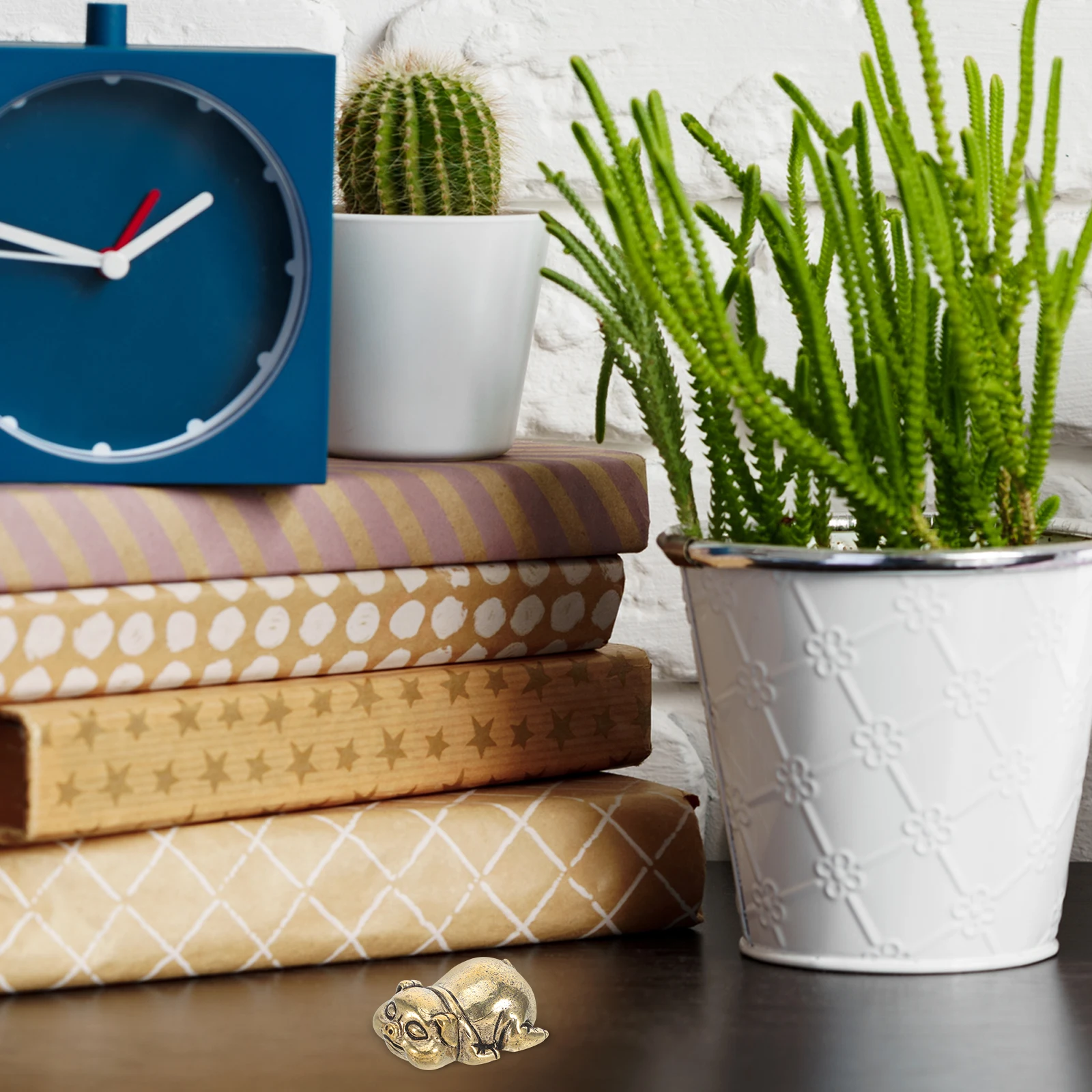 

Retro Ornaments Brass Animal Sculpture Mini Decoration Statue Home Office Small Figurines Desk Item