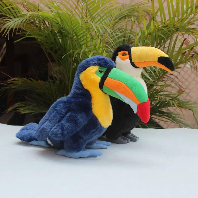 Simulation Toucan Adorable Thick Bill Toucan Doll Big Bill Bird Stuffed Toy Lifelike Animals Simulation Stuffed Doll Toy Gifts