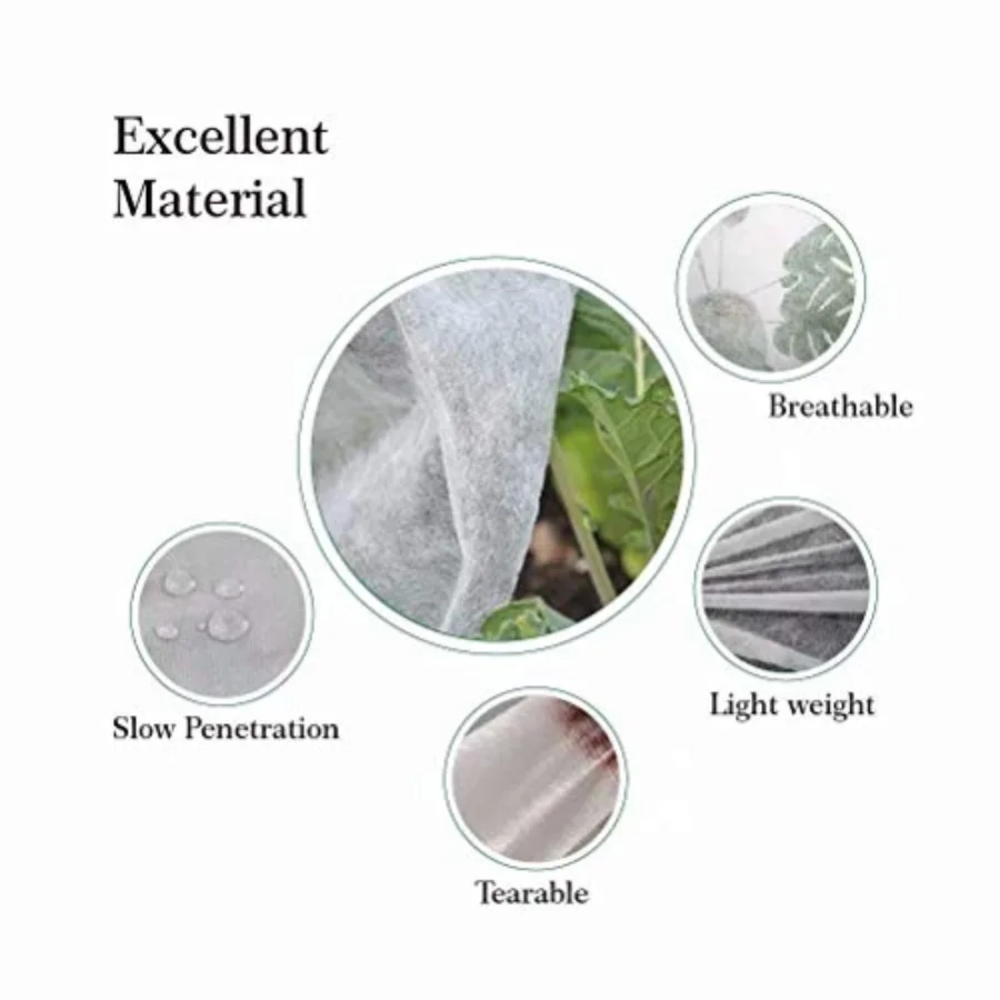 بطانية دافئة تستحق الصقيع 0.95 أونصة 84 × 72 غطاء نباتي مستطيل لحماية الصقيع في الحدائق المناظر الطبيعية الخارجية والتسلق البارد