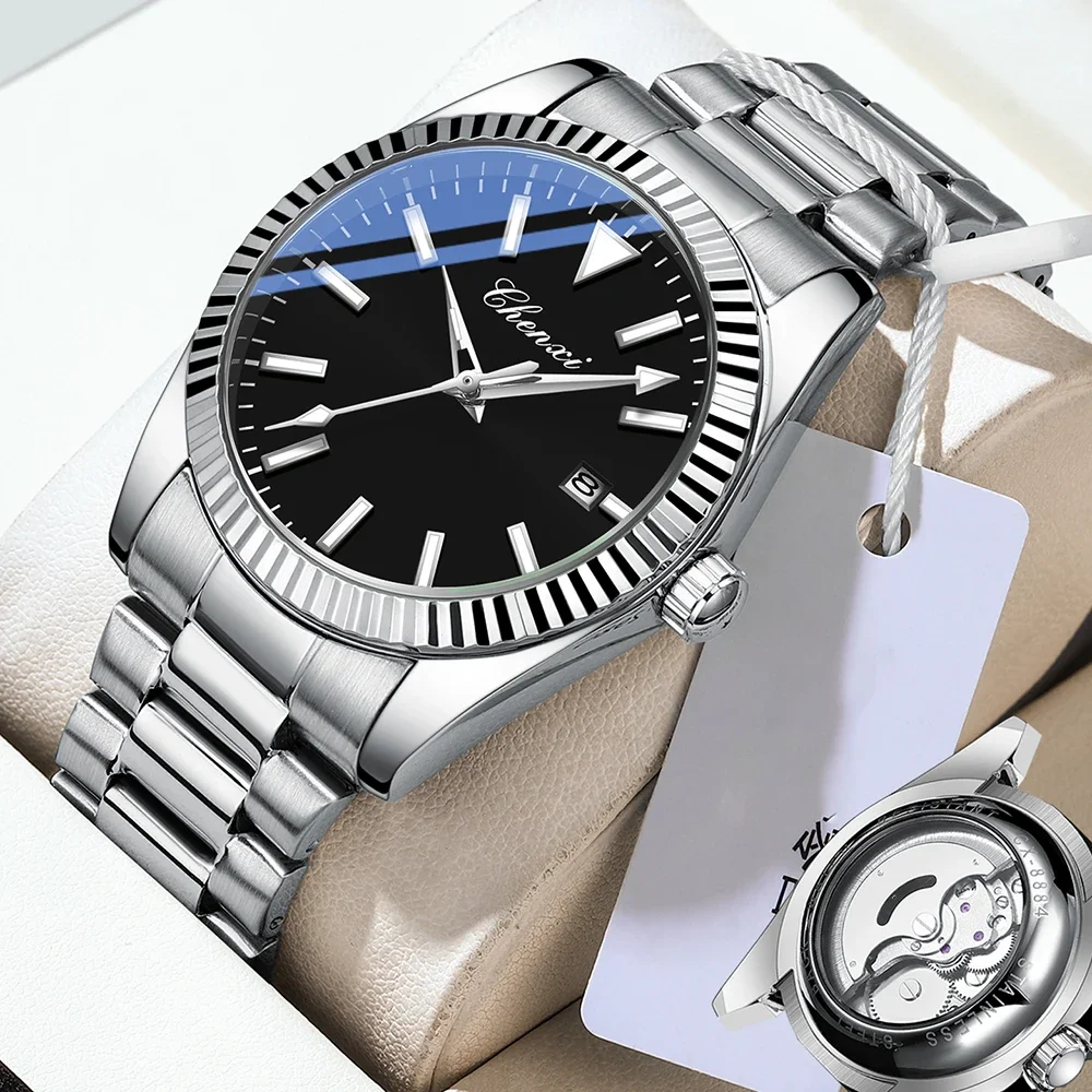 

CHENXI 8884 Luxury Watch Automatic Movement Men's Watch Steel Belt Calendar Waterproof Luminous Watches for Men Reloj Hombre