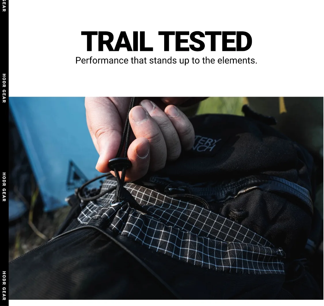 [HODRGEAR] Modularer Känguru-Rucksack Erweiterung 6L Ultraleicht 58g Gridstop für Wandern Trekking UL Gear Beaver Tail – Detail 17