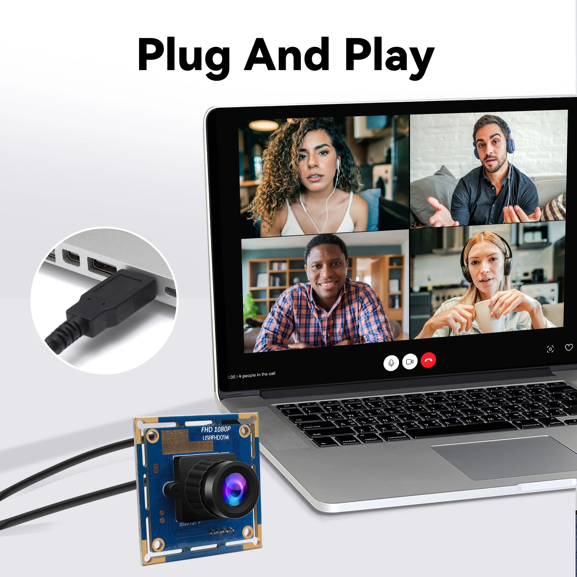 

2MP USB Camera Module 1920x1080P CMOS OV2710 Mini Security USB Webcam MJPEG 30fps/60fps/120fps High Speed Industrial Camera