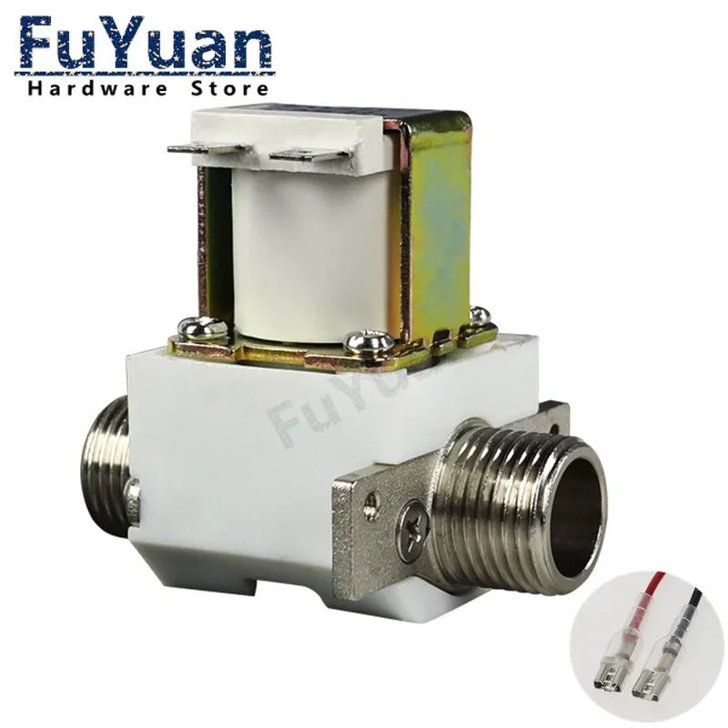 

Большой прямой питьевой фонтан, впускной клапан для воды G1/2, медный электромагнитный клапан с внешней резьбой DN15, 220 В, 12 В, пластик