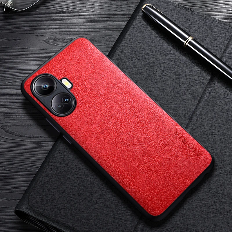 Case For Realme 10 Pro Plus Simple Design Luxury Leather Business Cover For Realme 10 Pro Case