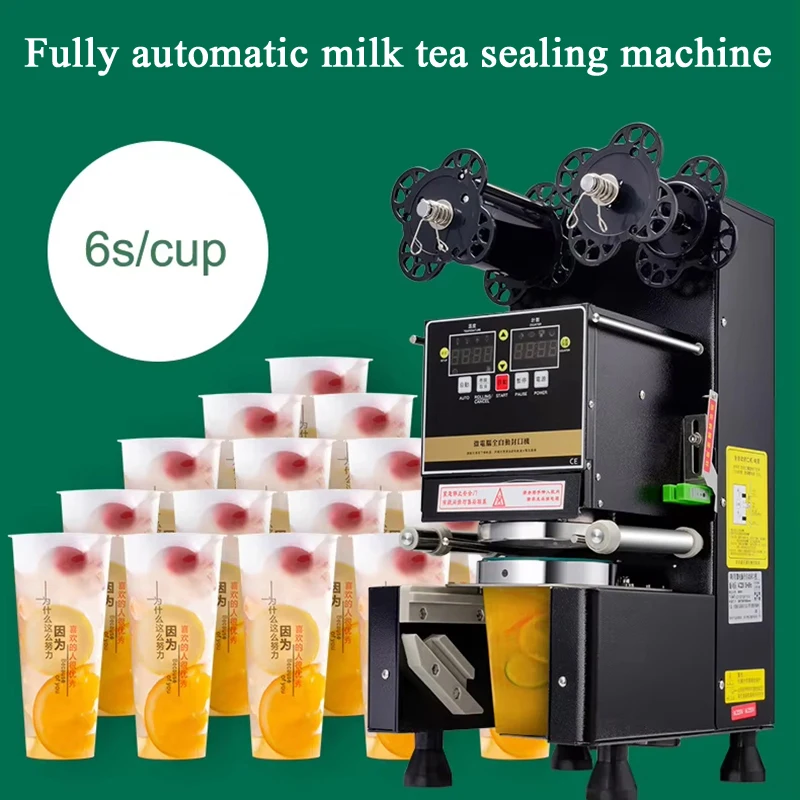 PBOBP Fully Automatic Cup Sealing Machine 500-650 Cups/H Cup Sealer Machine For 90/95mm PP/PE/Paper Milk tea/Coffee Cup