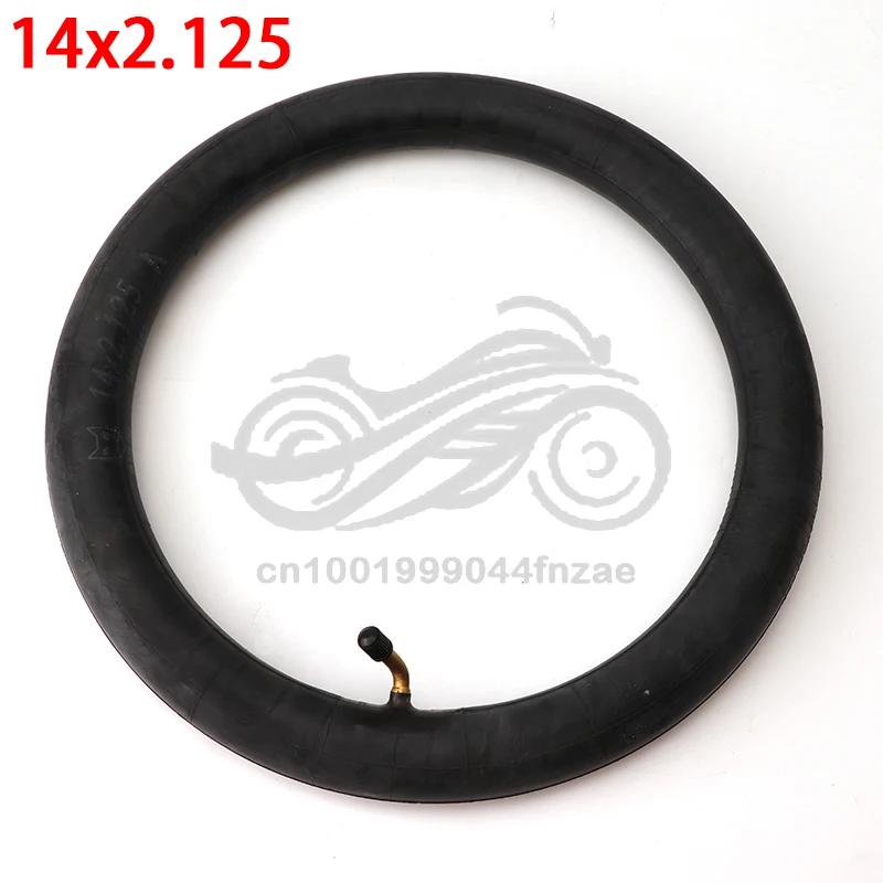 

Inner Tube 14 x 2.125 with a Bent Angle Valve Stem fits many gas electric scooters 14x2.125