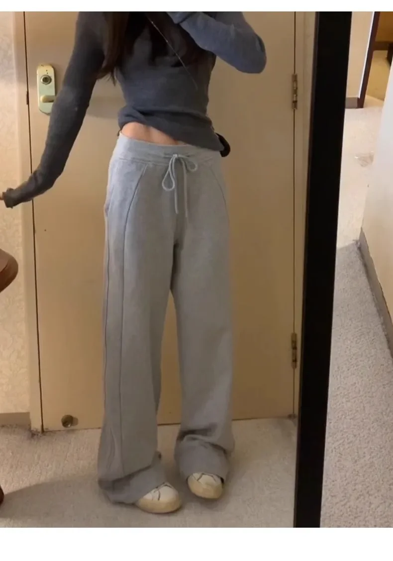 

Spring Autumn New Women's Wide-leg Loose Sweatpants Korean Fashion Harajuku Casual Pants Joggers Streetwear Women Clothes