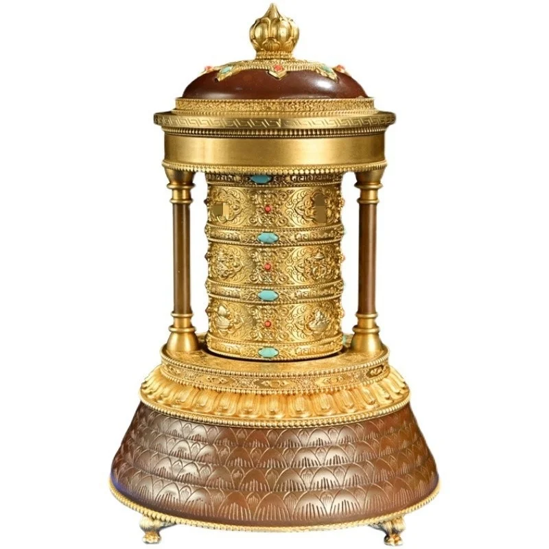 Electric runner rotating cylinder decorative ornament