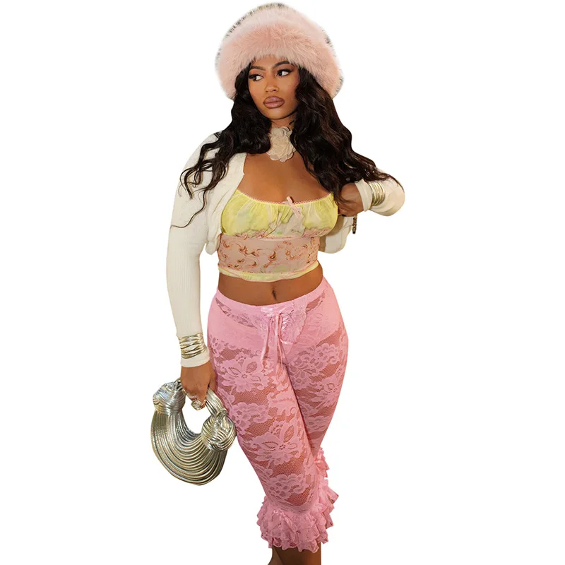 2025 صيف جديد ملابس نسائية شعبية مثير التوابل الفتيات الدانتيل سراويل تقليدية D25PT034 أوروبا وأمريكا #4