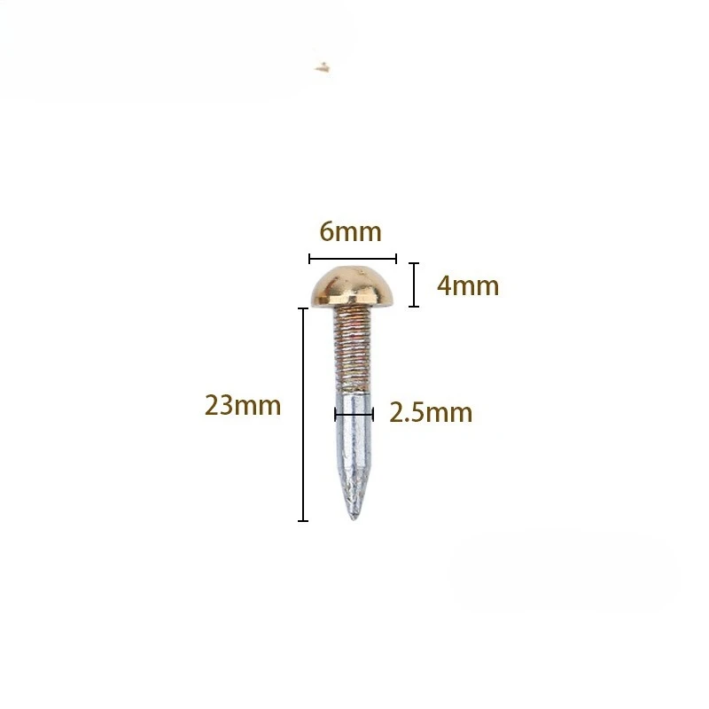 100Pcs Retro Solid Brass Hemisphere Upholstery Nail Tack For Sofa Case Carpet