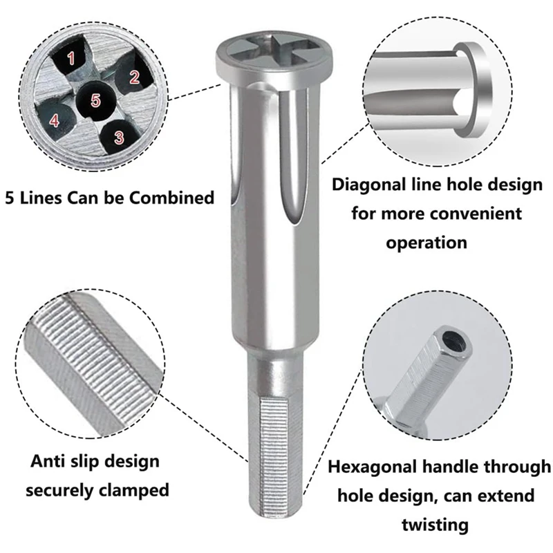 2Pcs Wire Twisting Tool 1/4Inch Hex-Shank Electrical Cable Wire Stripper And Twister Wire Stripping Tool Wirenut Twister