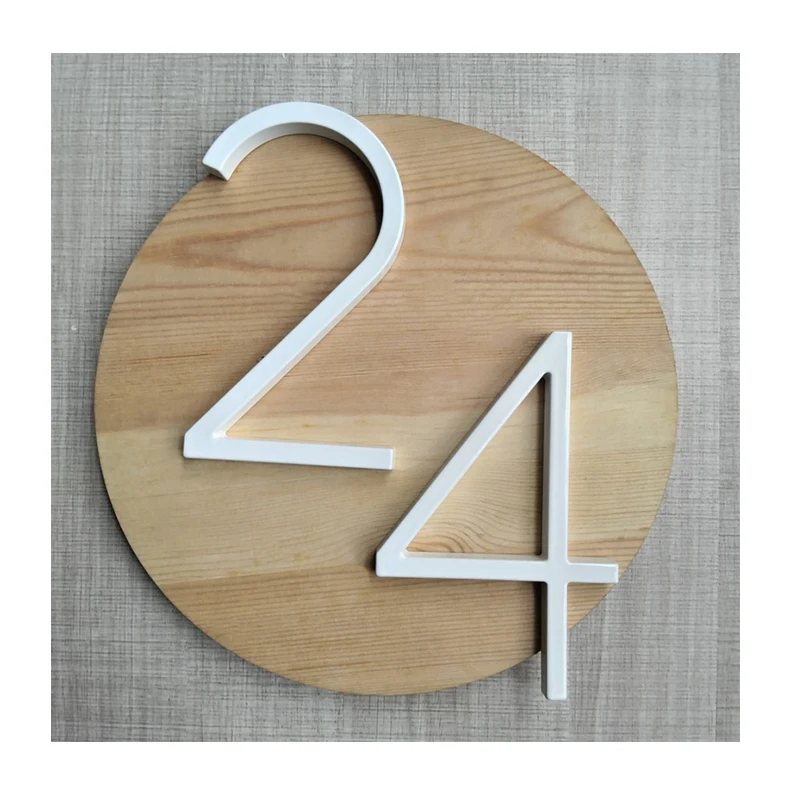 152 مللي متر الأبيض العائمة البيت الحديث رقم huinummer باب أرقام عنوان المنزل للمنزل الرقمية لوحات تسجيل في الهواء الطلق 6 في. #0-9