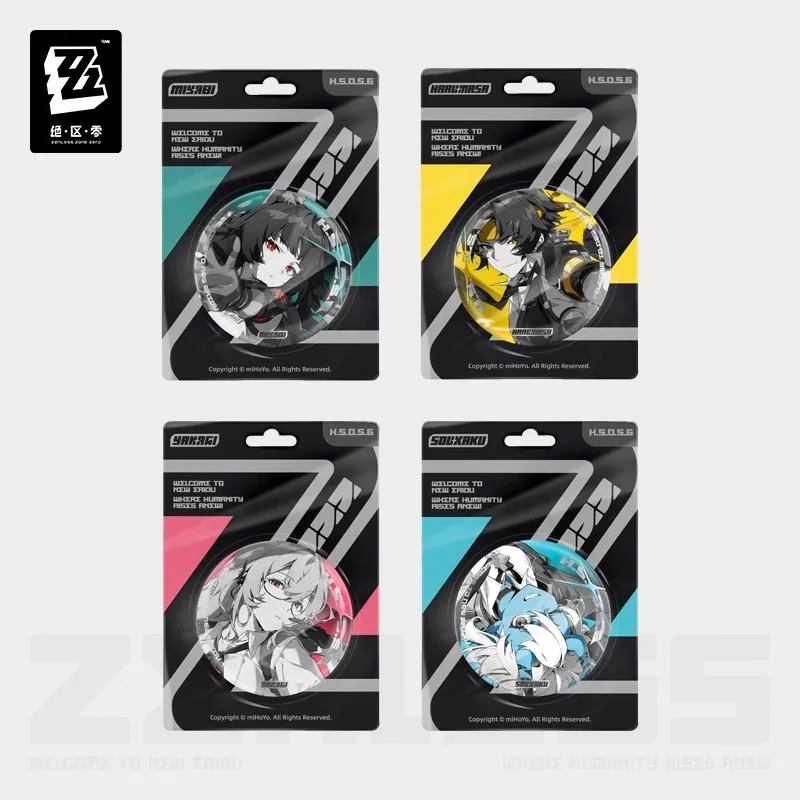 [Genuine] miHoYo Zenless Zone Zero Asaba Soukaku Reflective Badge Hollow Special Operations Section 6 Brooch Cosplay Xmas Gifts