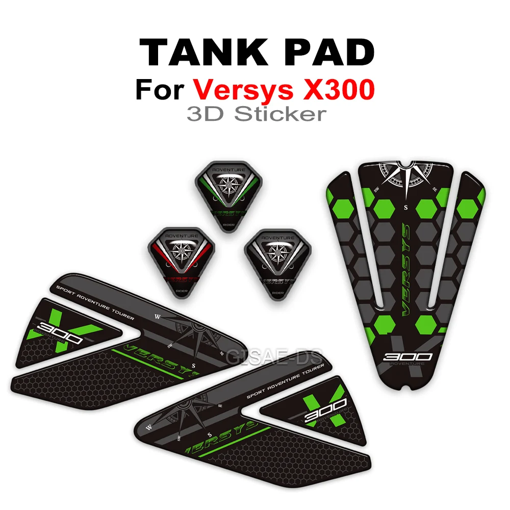 

Versys-X 300 Motorcycle Fuel Oil Tank Pad Grips Gas Fuel Oil Kit Knee Stickers Protector Decals For Kawasaki Versys X 300 X300