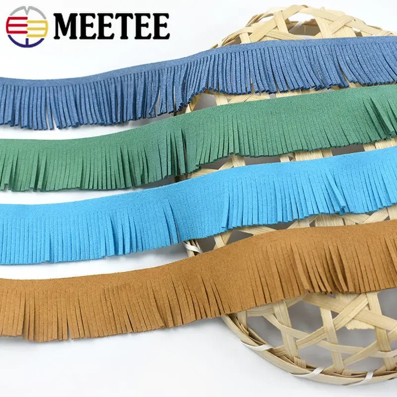 1Meter 30mm Leather Suede Tassel Fringe Trim Sewing Decorative Trimming Fabric Clothes Keychain Jewelry Pendant Accessories