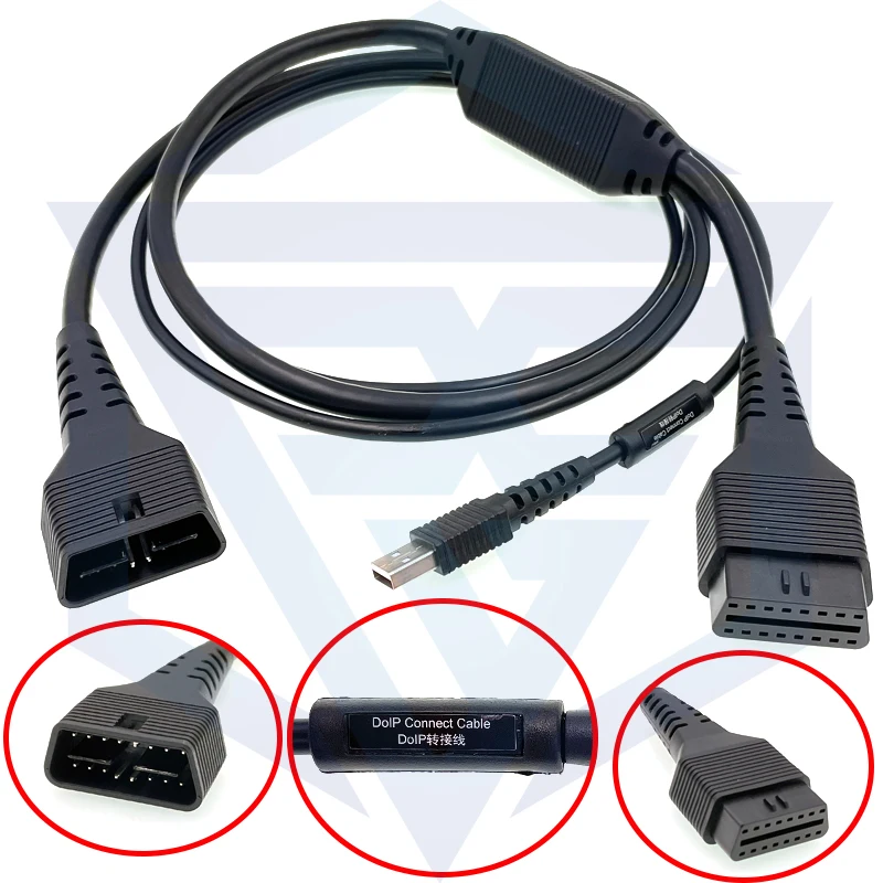 Original Launch X431 DBScar 7 Doip Cable Connector 16Pin Adaptor For DBScar VII DBScar7 Work With Doip Protocol Car DIOP