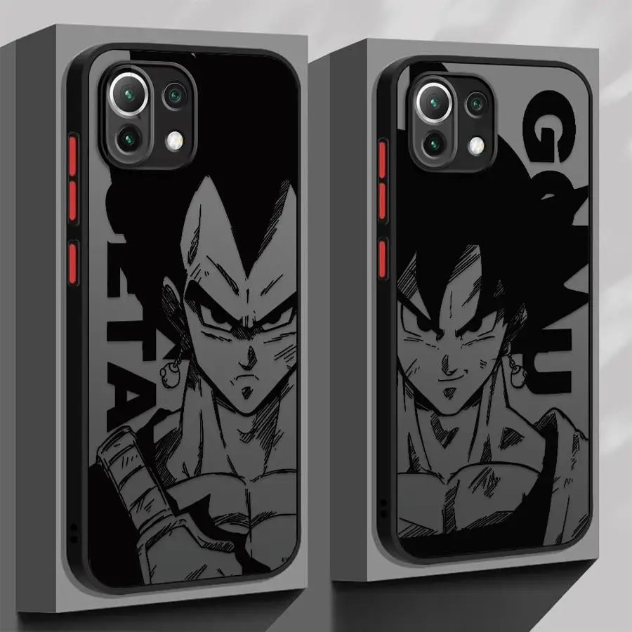 Чехол для телефона с черным краем для Xiaomi Mi 14 Pro 12T Pro 11T Pro 10T Pro 12X 12 13 Lite 11 Lite Dragon Ball Goku VS Vegeta