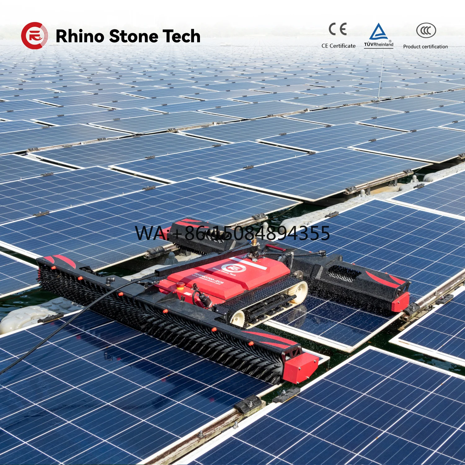 Efficient Cleaning Equipment Machine for Solar Panel Cleaning Remote Control Removing Dirt and Debris From Solar Panels