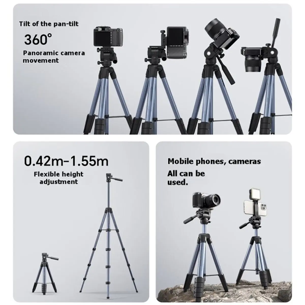 thanksgiving-day-tt39-video-tripod-for-smartphone-camera-with-phone-clamp-horizontal-vertical-portable-vlog-tripod-stand