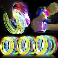 12/30Pcs Kids Adult Party Supplies LED Light Up Bracelet Toys Birthday Wedding Guest Gifts Halloween Christmas Bar Party Favors