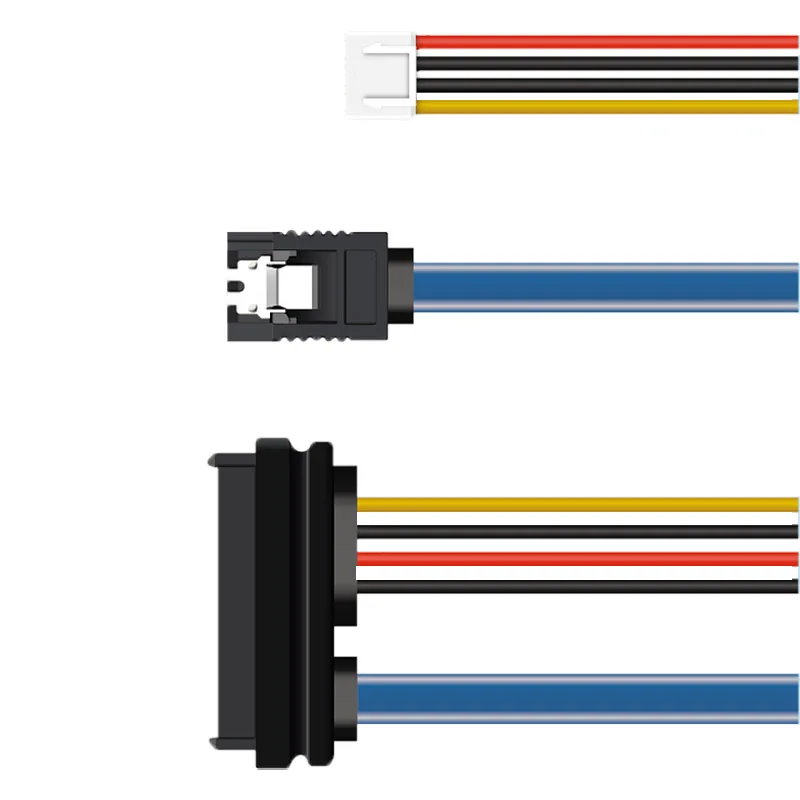 Solid State SSD Alternância SATA Cabo de Dados 20CM 30CM Cabo de Alimentação Integrado 7 + 15 / 22pin + 4 pinos para ALIENWARE X51R2R1