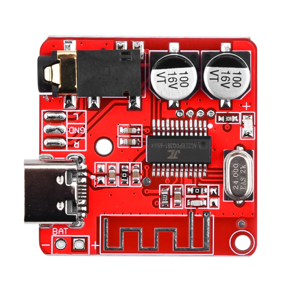 Audio Bluetooth Module Receiver Board Bluetooth 5.1 MP3 Lossless Decoder Micro USB 3.5mm Audio Output Amplifier Module Type-C