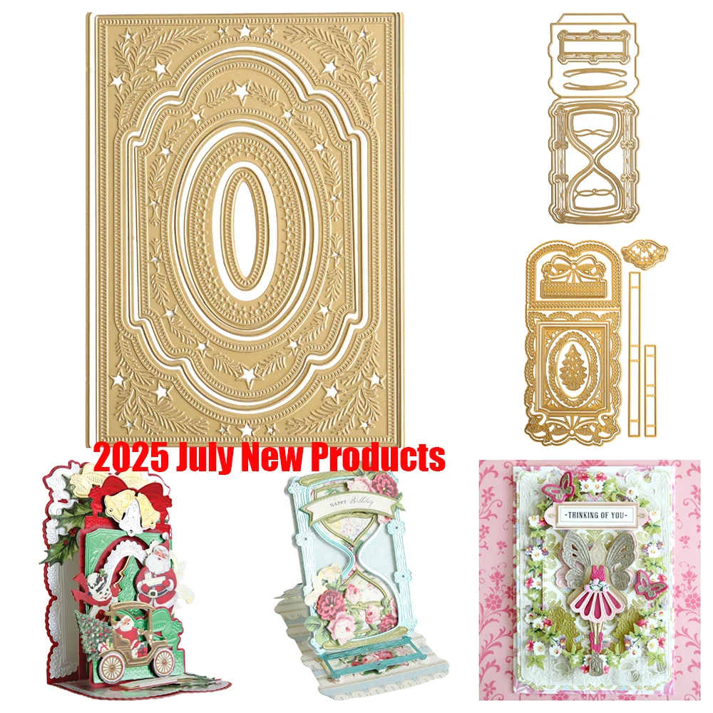

3D Hour Glass Christmas Interactive Pulley Dies Metal Cutting Dies for DIY Greeting Card Handmade Holiday Gift 2025 July New