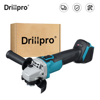 Drillpro 800W 125MM Brushless Electric Angle Grinder 4 Speed Cutting Machine DIY Woodworking Power Tools For Makita 18V Battery