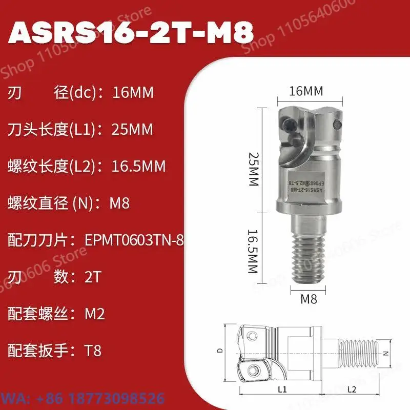 防振ラピッドフィード加工用ロック式カッターヘッド、ラピッドフィードマウントepmt0603およびepnw0603tロック式カッターヘッド、1個
