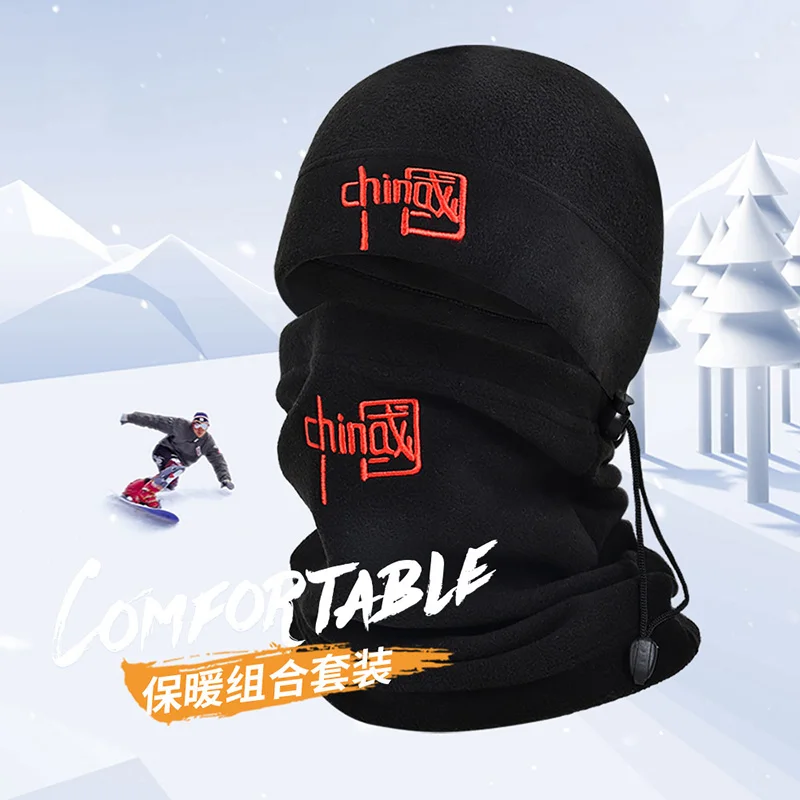 Fleece Winter Neck Warmer Face Cover Beanie Thermal Hat Men Women Soft Fleece Scarf Tube Hats Motorcycle Cycling Neck Gaiter