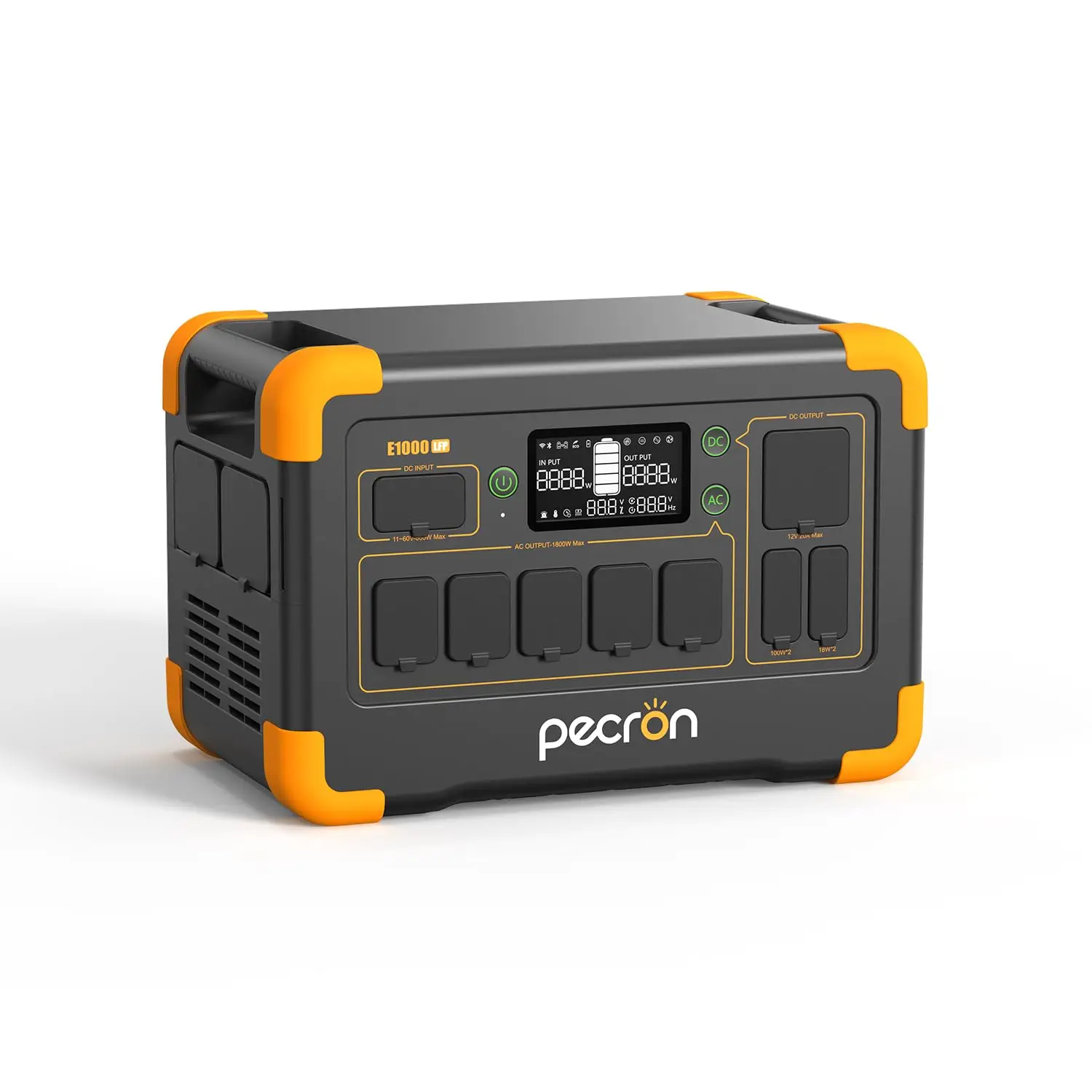 Portable Power Station E1000LFP, 1024Wh/1800W LiFePO4 Battery Backup, Solar Generator Expandable to 4096Wh, Fast