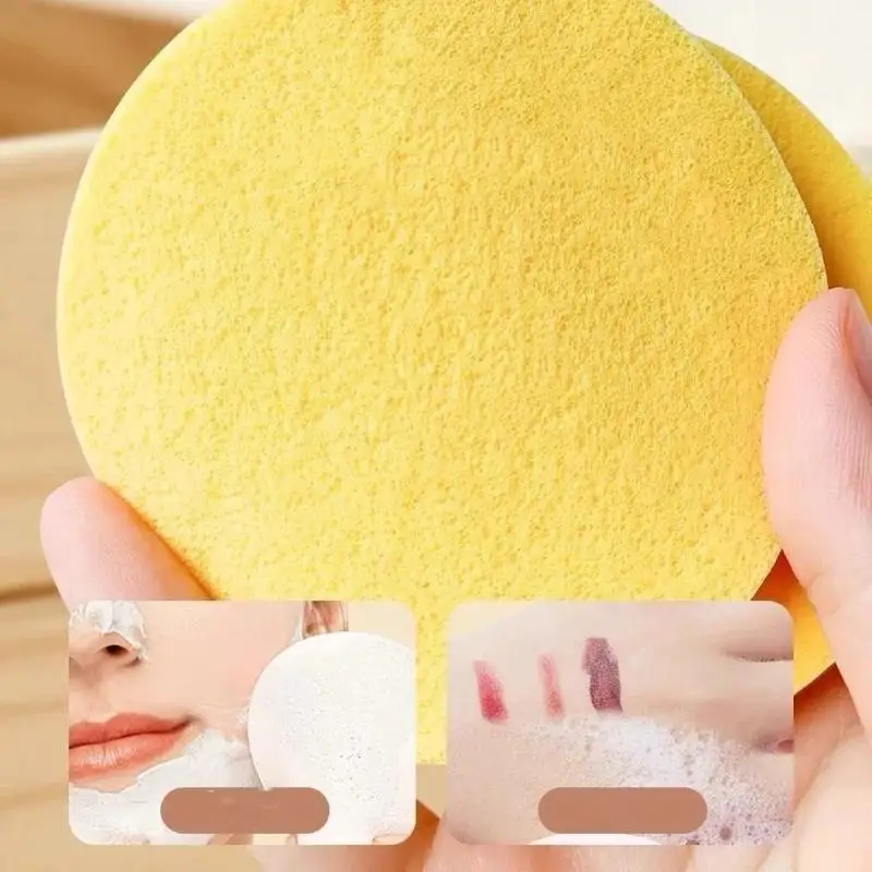 12/50Pcs Face Cleansing Cotton Pad Cleansing Beauty Strip Compressed Face Wash Wash Face Sponge Clean Face Powder Puff