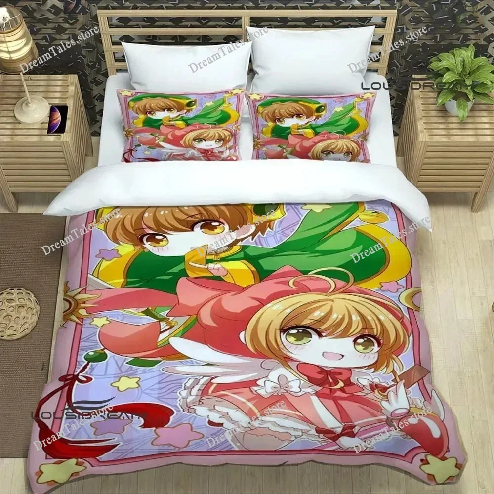 

Card Captor Sakura Print Bedding Sets Exquisite Bed Supplies Set Duvet Cover Bed Comforter Set Bedding Set Luxury Birthday Gift