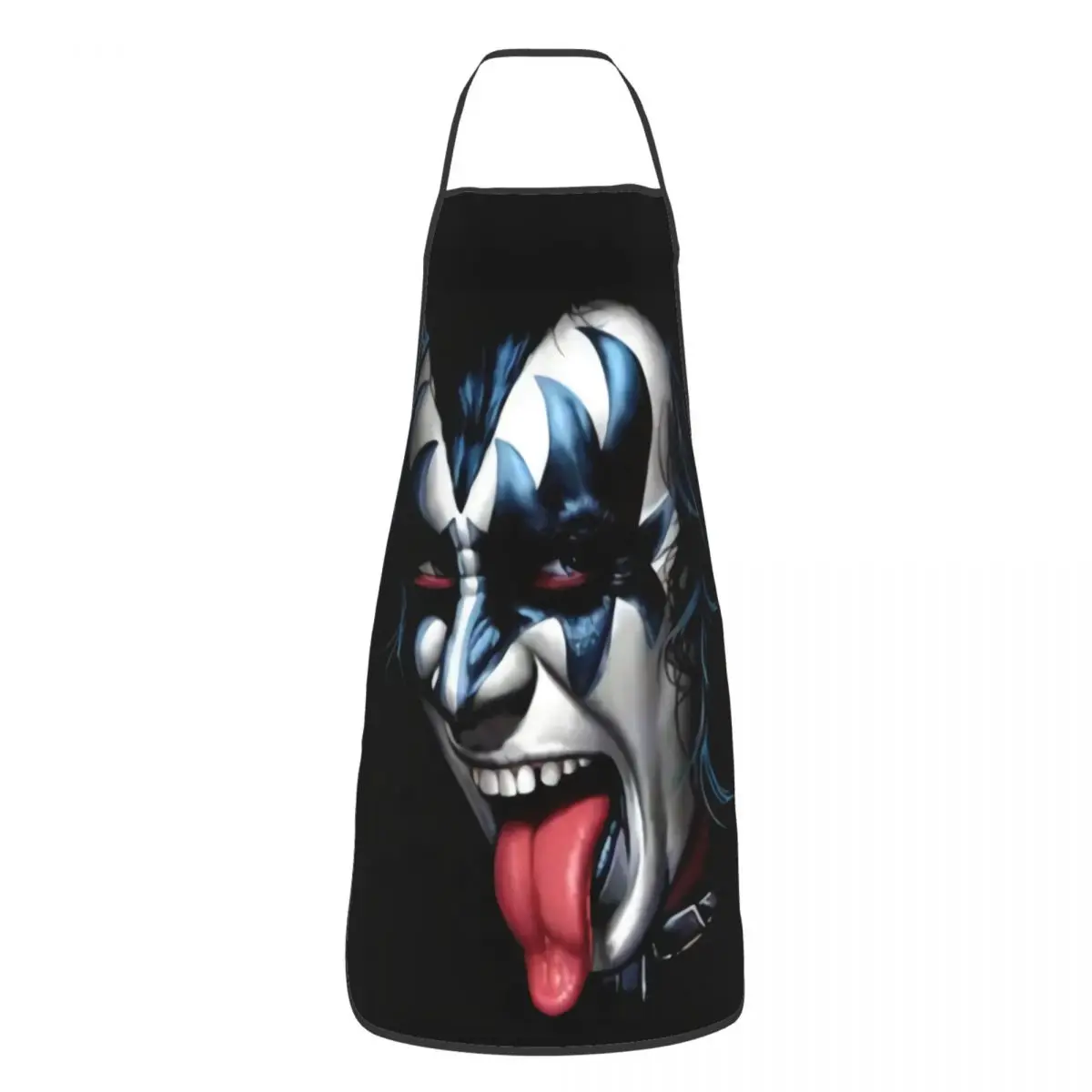 Unisex Kiss Rock Metal Band Bib Apron Adult Women Men Chef Tablier Cuisine for Cooking Kitchen Gardening