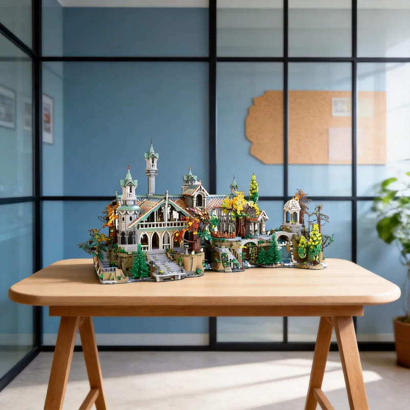 

15028 Pcs MOC Rivendell Extension + Mountain Base Lord Rings The Model Building Blocks DIY Architecture Toy Kids Birthday Gifts