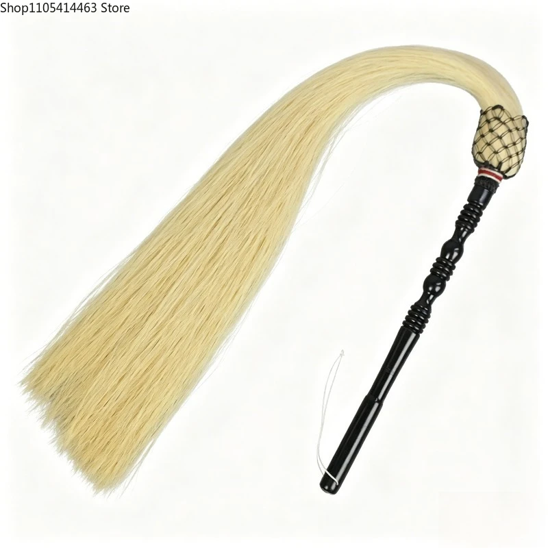 wudang-tai-chi-whisk-high-grade-real-horsetail-wood-handle-taoism-fuchen-horse-tail-martial-arts-products